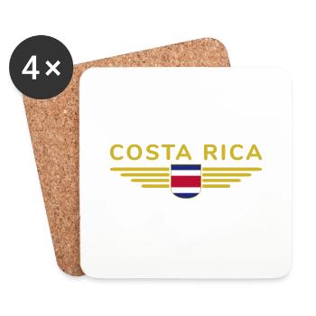 Costa Rica T-Shirt – Pura Vida Style - Untersetzer (4er-Set) - Weiß - Vorne