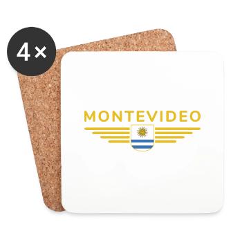 Montevideo Design – For Fans & Travelers - Coasters (set of 4) - white - Front