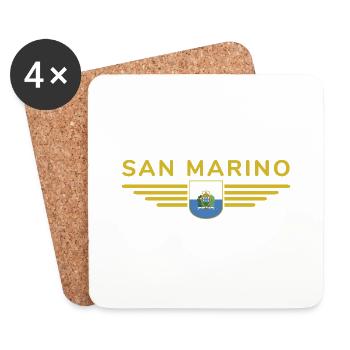 I Love San Marino, Elegance Style Design T-Shirt - Coasters (set of 4) - white - Front