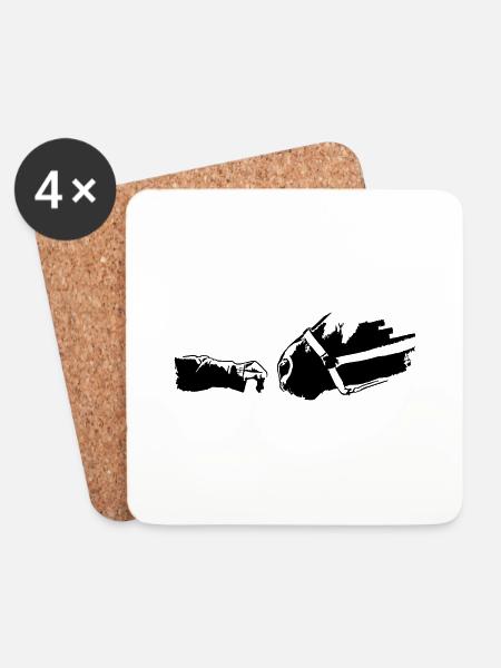 Hand Horse - Untersetzer (4er-Set) - Weiß