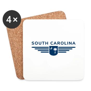 South Carolina Fan T-Shirt – For real fans! - Coasters (set of 4) - white - Front