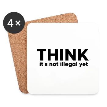 think it's not illegal yet - Coasters (set of 4) - white - Front