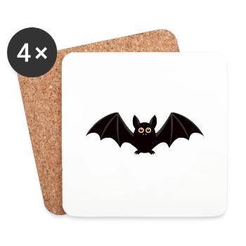 Bat - Coasters (set of 4) - white - Front