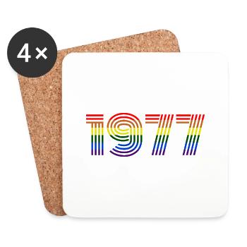 1977 - Untersetzer (4er-Set) - Weiß - Vorne