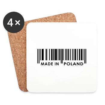 Made in Poland / Polen - Untersetzer (4er-Set) - Weiß - Vorne