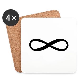 Lemniscate | lying eight - Coasters (set of 4) - white - Front