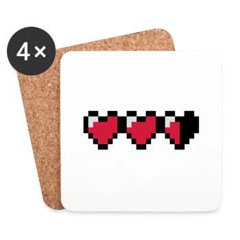 You broke my 3rd heart - Dessous de verre (lot de 4) - blanc - Devant