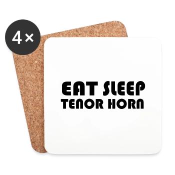 Eat Sleep Tenor Horn - Untersetzer (4er-Set) - Weiß - Vorne