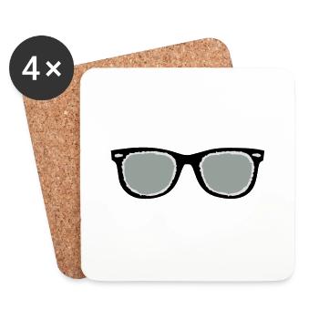 Do More Glasses - Coasters (set of 4) - white - Front