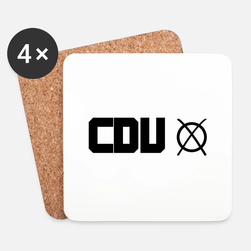 cdu - Untersetzer (4er-Set) - Weiß