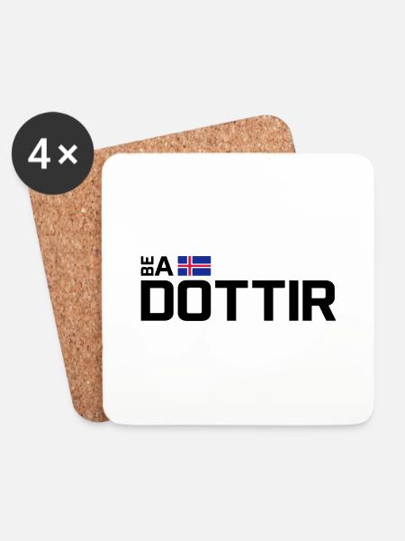 Be a Dottir - Horizontal - Untersetzer (4er-Set) - Weiß