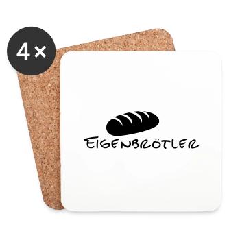 Eigenbrötler - Untersetzer (4er-Set) - Weiß - Vorne
