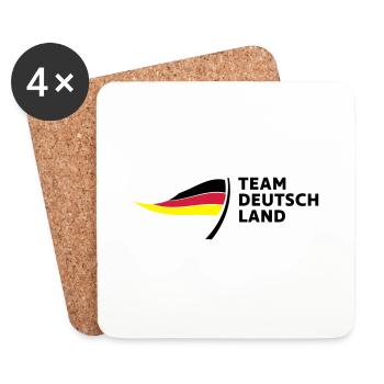 Allemagne équipe - Dessous de verre (lot de 4) - blanc - Devant