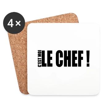 c'est moi le chef ! - Untersetzer (4er-Set) - Weiß - Vorne