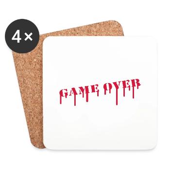 game_over_paint - Coasters (set of 4) - white - Front