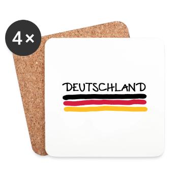 Deutschland - Untersetzer (4er-Set) - Weiß - Vorne