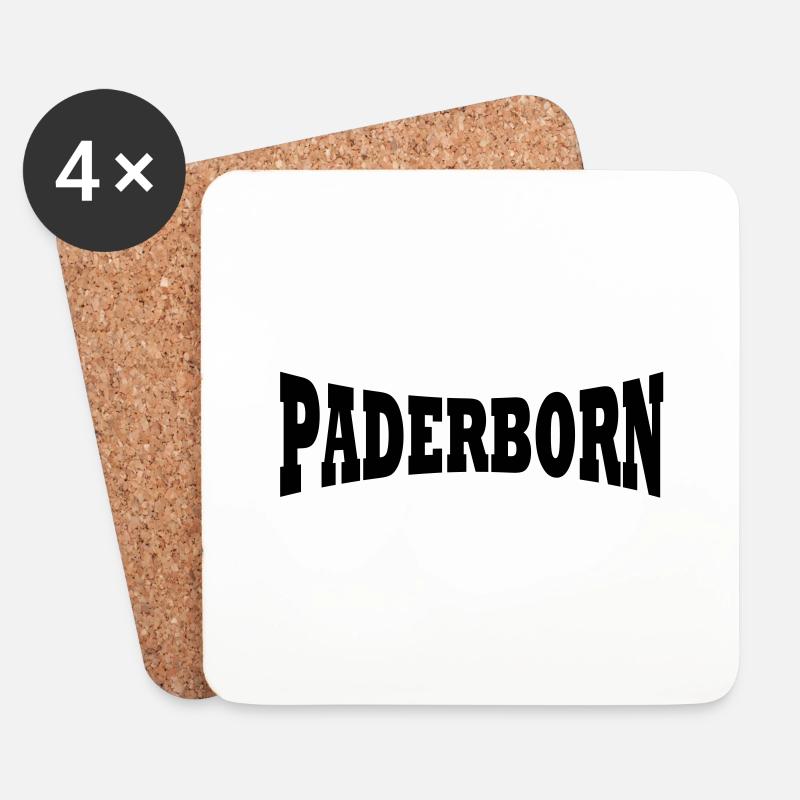 Paderborn Schriftzug - Untersetzer (4er-Set) - Weiß