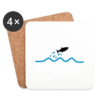 flying_fish - Untersetzer (4er-Set) - Weiß - Vorne