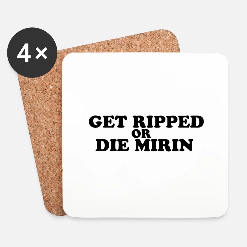 Lass gerissen oder sterben Mirin zyzz - Untersetzer (4er-Set) - Weiß