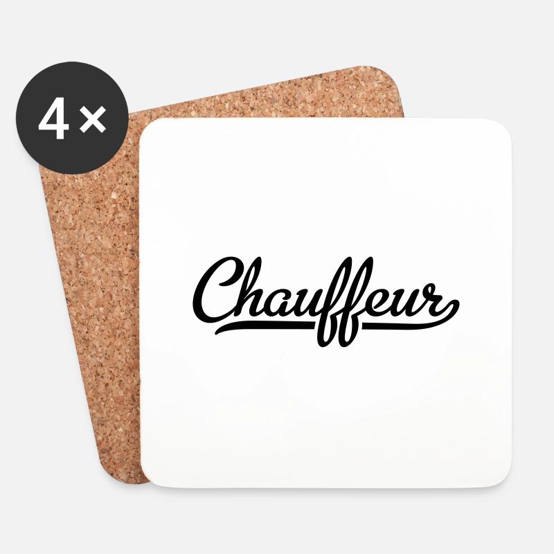 Chauffeur - Untersetzer (4er-Set) - Weiß