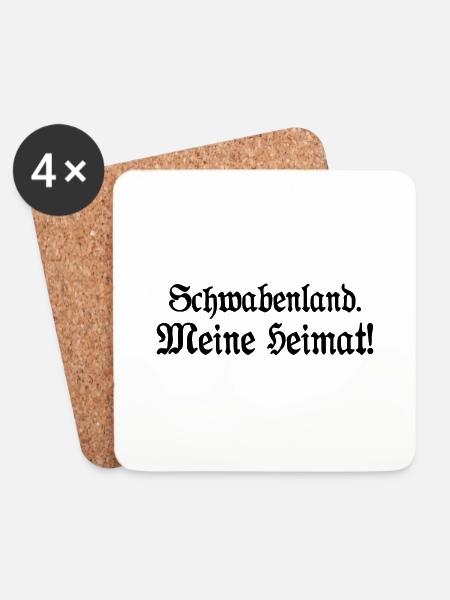 Schwabenland meine Heimat - Untersetzer (4er-Set) - Weiß