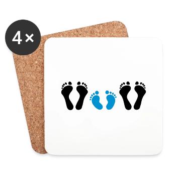 Familie - Untersetzer (4er-Set) - Weiß - Vorne