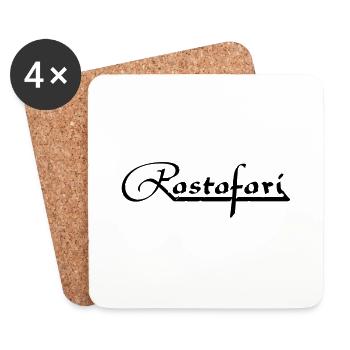 rastafari_vec_1 en - Coasters (set of 4) - white - Front