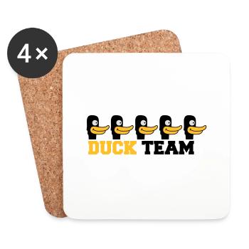 Duck Team - Untersetzer (4er-Set) - Weiß - Vorne