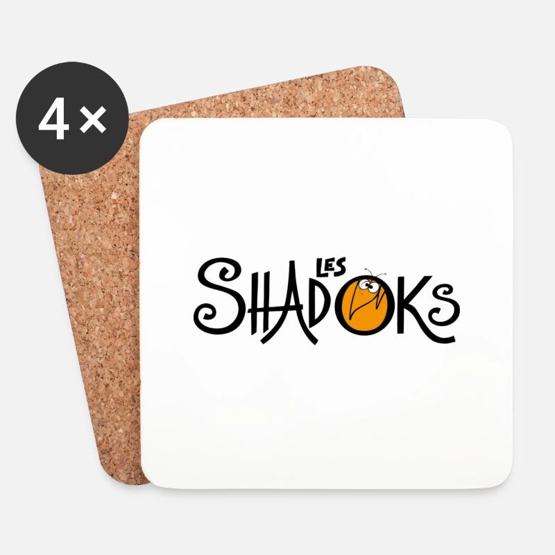Logo Shadoks - Untersetzer (4er-Set) - Weiß