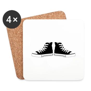 baskets - Dessous de verre (lot de 4) - blanc - Devant