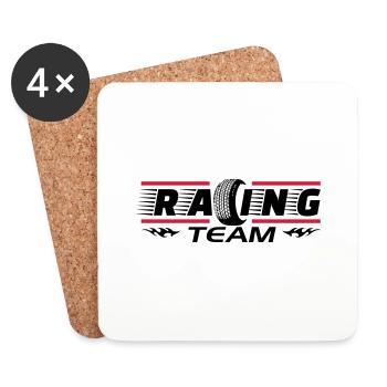 Racing Team - Untersetzer (4er-Set) - Weiß - Vorne