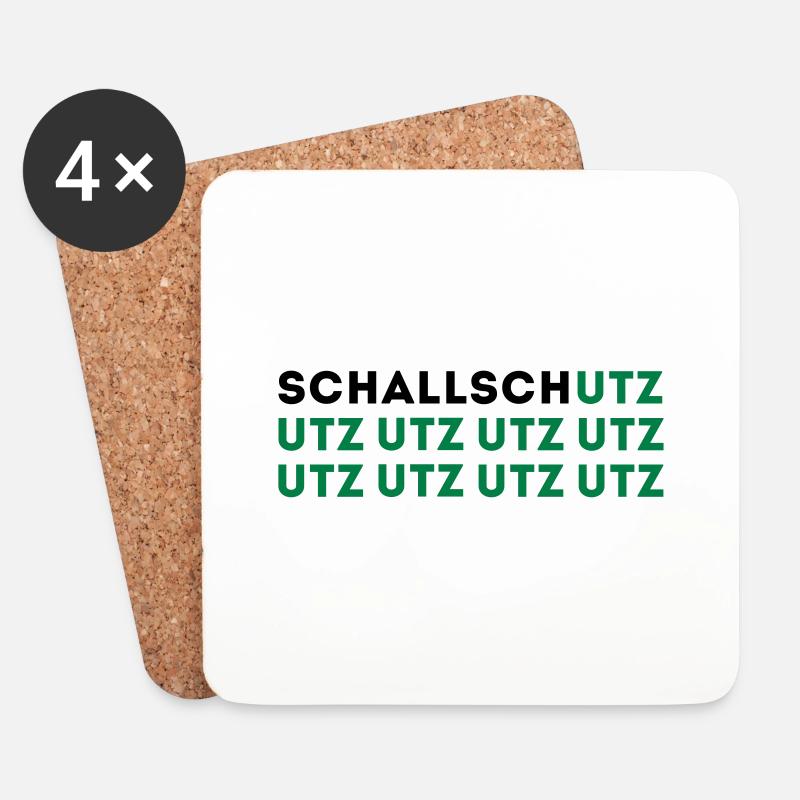 Schallschutz UTZ UTZ UTZ zweifarbig - Untersetzer (4er-Set) - Weiß