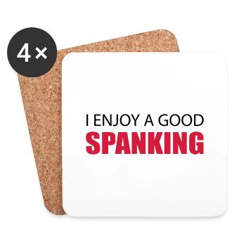 Spanking - Coasters (set of 4) - white - Front