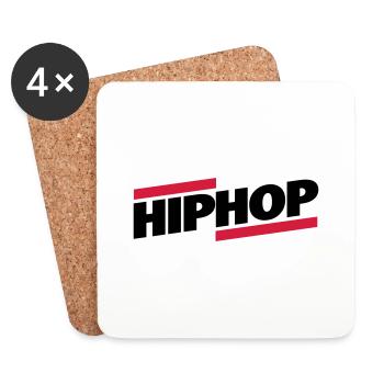 Cadeau Rap Old School Hip Hop - Dessous de verre (lot de 4) - blanc - Devant