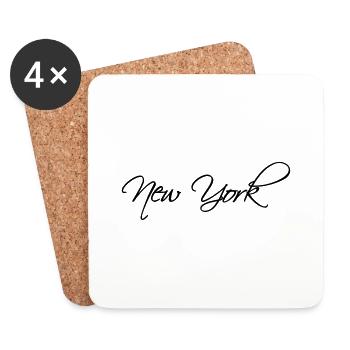 New York - Untersetzer (4er-Set) - Weiß - Vorne
