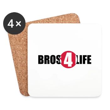 Bros 4 Life Logo Design - Coasters (set of 4) - white - Front