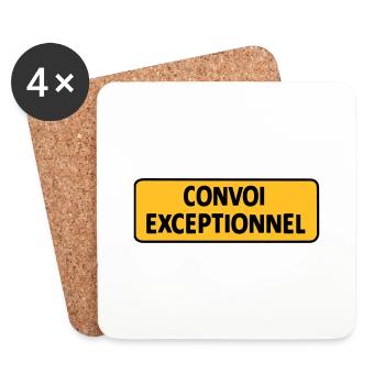 Convoi Exeptionnel - Dessous de verre (lot de 4) - blanc - Devant