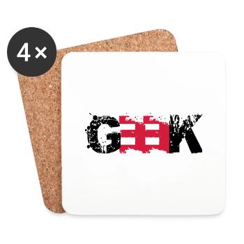 Geek Farbabdruck - Dessous de verre (lot de 4) - blanc - Devant