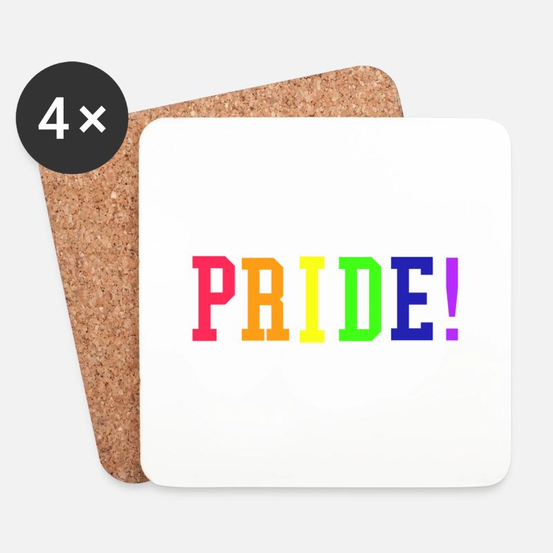 Pride - Untersetzer (4er-Set) - Weiß