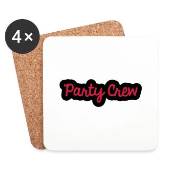 Party Crew - Untersetzer (4er-Set) - Weiß - Vorne