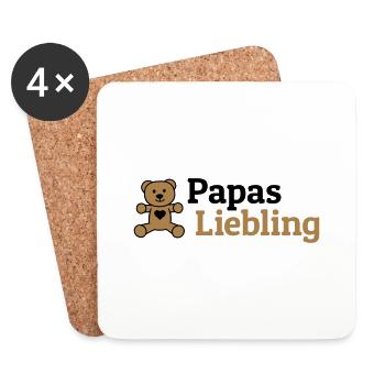 Papas Liebling - Untersetzer (4er-Set) - Weiß - Vorne