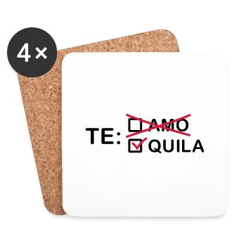 te_amo_quila_2_f2 - Untersetzer (4er-Set) - Weiß - Vorne