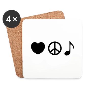 musik - Untersetzer (4er-Set) - Weiß - Vorne