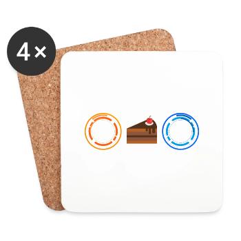 Science & Gâteau - Dessous de verre (lot de 4) - blanc - Devant