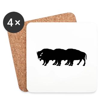 bisons - Untersetzer (4er-Set) - Weiß - Vorne