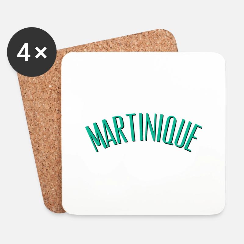 Martinique - Untersetzer (4er-Set) - Weiß