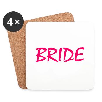 Bride - Coasters (set of 4) - white - Front