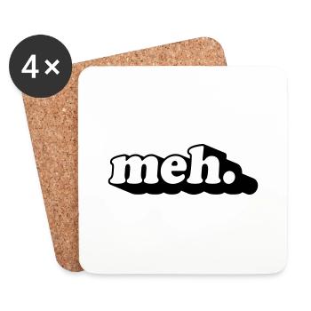meh - Dessous de verre (lot de 4) - blanc - Devant