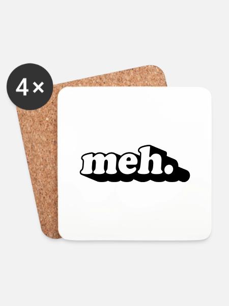 meh - Untersetzer (4er-Set) - Weiß
