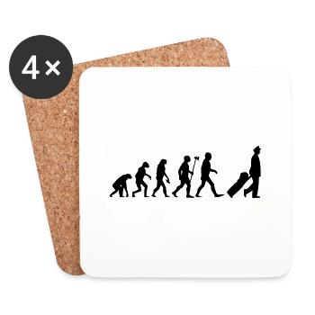évolution pilote avion pilote aviateur - Dessous de verre (lot de 4) - blanc - Devant